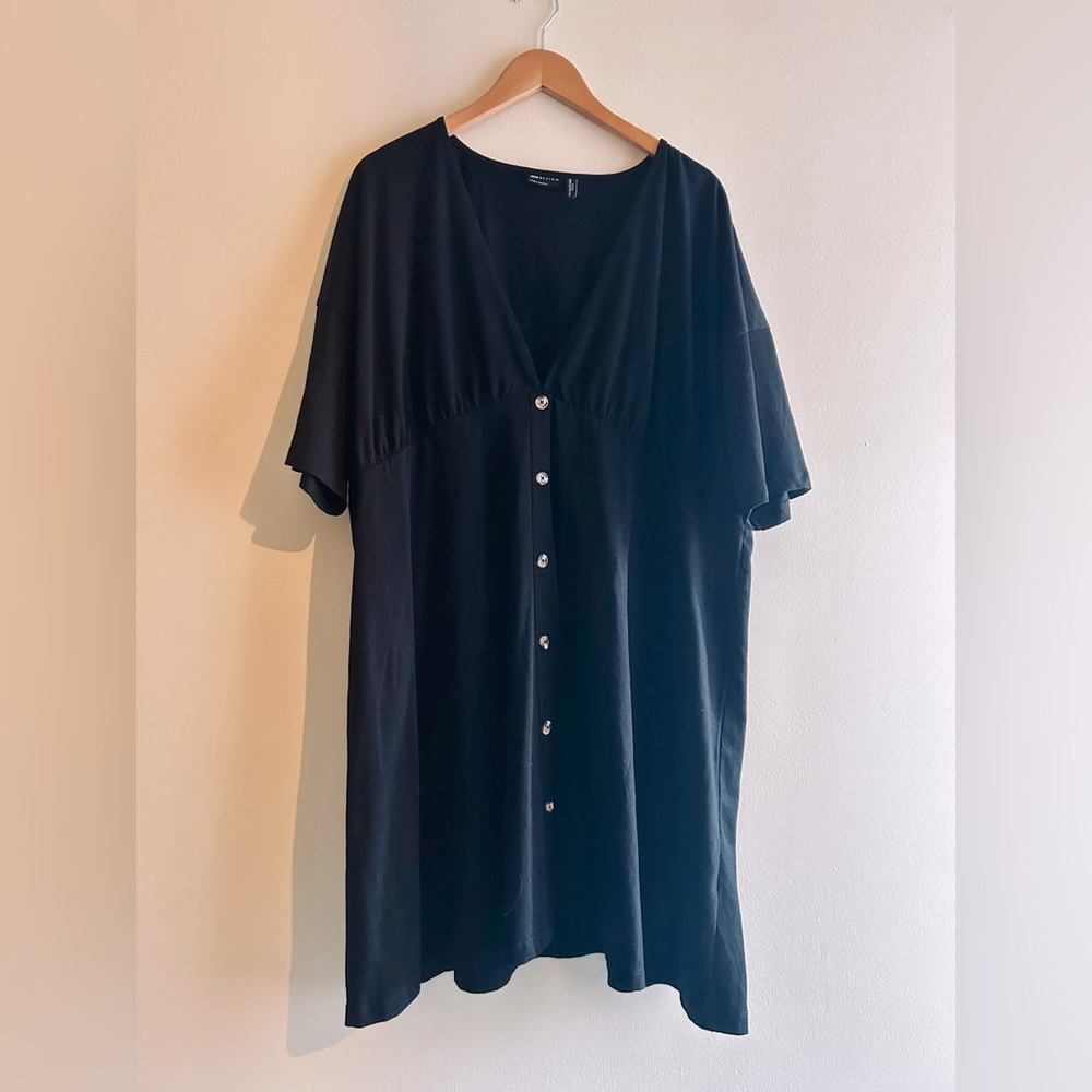 ASOS Curve black cotton dress